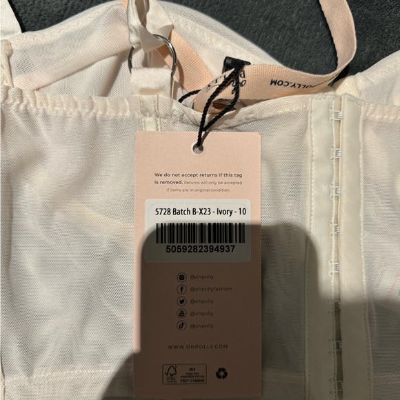 Oh Polly White Balconette Mesh Corset - Picture 3 of 3